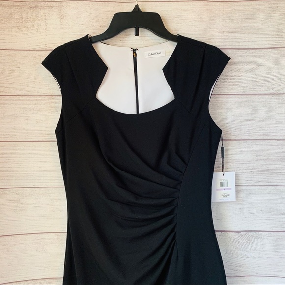 Calvin Klein Dresses & Skirts - Calvin Klein Black Dress with Ruched Side-SZ 6